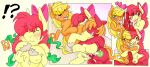  absurd_res animal_genitalia animal_penis apple_bloom_(mlp) applejack_(mlp) big_macintosh_(mlp) blackbewhite2k7 blonde_hair bodily_fluids brother brother_and_sister chest_tuft cum cum_in_pussy cum_inside cutie_mark drooling earth_pony english_text equid equine equine_penis eyes_closed female female/female feral freckles friendship_is_magic genital_fluids genitals hair hasbro hi_res hooves horse male male/female mammal my_little_pony nipples open_mouth orange_body penis pony red_body red_hair saliva sex sibling sister sisters sweat teats text tuft yellow_body 