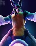  absurd_res animal_genitalia anthro blue_body blue_fur chest_spike dreadlocks dude ears_up first_person_view fur fuzzy genitals hair hi_res lucario male nintendo open_mouth picti pok&eacute;mon pok&eacute;mon_(species) pov_blowjob sharp_teeth sheath spikes spikes_(anatomy) teeth video_games yellow_body yellow_fur 