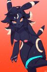  anthro black_body blush breasts buta99 eeveelution female fur genitals hair hi_res looking_at_viewer mammal nintendo nipples nude pok&eacute;mon pok&eacute;mon_(species) pussy smile solo umbreon video_games 