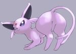  2022 bedroom_eyes butt eeveelution espeon featureless_crotch feral grey_background looking_at_viewer looking_back monuke30 narrowed_eyes nintendo pok&eacute;mon pok&eacute;mon_(species) quadruped rear_view seductive simple_background smile solo thick_thighs video_games wide_hips 