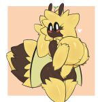  &lt;3 absurd_res antennae_(anatomy) anthro arthropod arthropod_abdomen bee big_breasts blush blush_stickers breasts female fur hand_on_breast hi_res holding_breast huge_breasts hymenopteran insect mouthless multicolored_body multicolored_fur non-mammal_breasts solo thick_thighs two_tone_body two_tone_fur virito 