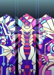  3others dialga fuji_den_fujiko giratina giratina_(altered) highres multiple_others orthodoxia_(vocaloid) palkia pokemon pokemon_(game) pokemon_legends:_arceus stained_glass 