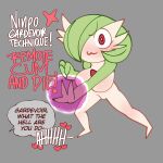  &lt;3 2022 3_fingers :3 absurd_res big_breasts breasts dialogue english_text female fingers gardevoir green_body green_hair hair hair_over_eye hi_res humanoid nintendo nude one_eye_obstructed pok&eacute;mon pok&eacute;mon_(species) red_eyes saltyxodium solo speech_bubble telekinesis text video_games white_body 