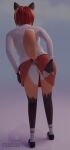  abstract_background animal_genitalia animal_pussy anthro anus bottomwear canid canine canine_pussy clothed clothing clothing_lift female fox foxsys genitals hair hi_res mammal pussy raised_tail red_hair school_uniform shirt skirt skirt_lift solo topwear uniform white_clothing white_shirt white_topwear 