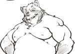  2022 anthro belly big_belly canid canine exe_exem kemono male mammal moobs nipples overweight overweight_male raccoon_dog simple_background sketch solo tanuki tenugui 