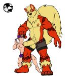  anthro arcanine balls big_feet big_penis canid canine clothed clothing duo erection feet fur genitals hand_on_head hat headgear headwear hi_res human human_on_anthro interspecies larger_anthro larger_male male male/male mammal multicolored_body multicolored_fur muscular muscular_anthro muscular_male nintendo nipples partially_clothed pecs penis pluke pok&eacute;mon pok&eacute;mon_(species) pok&eacute;philia red_body red_fur shirtless signature size_difference smaller_human smaller_male striped_body striped_fur stripes underwear underwear_down underwear_only video_games yellow_body yellow_fur 