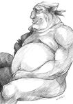  alien belly big_belly disney long_john_silver male mature_male mechanical_arm navel nipples overweight pirate solo treasure_planet wuffen 