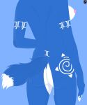  absurd_res anthro athletic blue_body blue_skin breasts butt canid canine female fox fur furry furry_character hi_res invalid_tag krystal krystal_fox krystal_the_fox looking_back mammal nicxii nintendo nipples nude presenting presenting_hindquarters solo star_fox tails_(disambiguation) video_games 