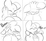  &lt;3 2022 anthro big_breasts breasts curvy_figure domestic_cat eyes_closed felid feline felis female fingers floating_hands gloryworm hand_on_breast hi_res huge_breasts mammal mitten_hands monochrome nipples owo_whatziss_(gloryworm) petting purring signature simple_background sketch smile solo toony voluptuous 