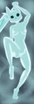  2022 absurd_res anthro black_eyes black_nose blue_body breasts butt butt_grab canid canine chiptunebrony dakimakura_design digital_media_(artwork) female fist fox genitals glowing glowing_body greatsword hand_on_butt hi_res lying mammal navel nipples on_back paws presenting pussy raised_arm raised_leg solo spoiler the_heir_(tunic) translucent translucent_body tunic_(video_game) 