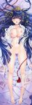  1girl absurdres bangs blush breasts carnelian chihaya_(clothing) crown dakimakura_(medium) feet hair_down heart highres kao_no_nai_tsuki kuraki_suzuna large_breasts looking_at_viewer open_mouth photoshop_(medium) purple_hair pussy solo tassel yellow_eyes 