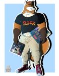  absurd_res all_star anthro belly canid canine fox hi_res kuma_richards male mammal references rocker slightly_chubby solo song 