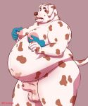  animal_genitalia anthro canid canine canis dalmatian domestic_dog genitals hi_res jacob_(treebarkdragon) male mammal overweight overweight_male sheath slightly_chubby solo treebarkdragon 