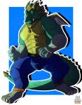  absurd_res anthro armor dragon fighting_pose hair hi_res invalid_tag kuma_richards male pose scalie solo western_dragon 