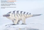  alex_ries alien ambiguous_gender claws concept_art fangs feral fur glowing glowing_tail official_art quadruped snow_stalker_(subnautica) solo spikes striped_body striped_fur stripes subnautica_below_zero teeth white_body white_fur 
