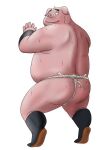  2022 anthro asian_clothing belly big_belly clothing domestic_pig east_asian_clothing fundoshi hi_res humanoid_hands inunodaidokoro japanese_clothing kemono male mammal moobs overweight overweight_male pink_body solo suid suina sus_(pig) underwear white_clothing white_fundoshi white_underwear 