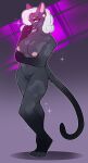  anthro biped blush breasts digital_media_(artwork) digitigrade domestic_cat ear_piercing ear_ring felid feline felis female fupa fur genitals hair hi_res looking_at_viewer makeup mammal nipples nude piercing pussy simple_background skooma_whore smile solo 