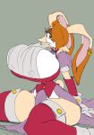  anthro big_breasts breasts brown_eyes female hi_res huge_breasts imric1251 lagomorph leporid looking_at_viewer mammal nipple_outline rabbit sega solo sonic_the_hedgehog_(series) thick_thighs vanilla_the_rabbit wide_hips 
