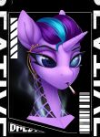  absurd_res blue_eyes cigarette cybernetics cyberpunk cyborg dacsy equid equine female friendship_is_magic hasbro hi_res horn machine mammal my_little_pony portrait smoking solo starlight_glimmer_(mlp) unicorn 