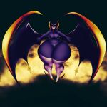  absurd_res anthro bat_wings bikini breasts clothing female hi_res legendary_pok&eacute;mon legwear leptail lunala membrane_(anatomy) membranous_wings micro_bikini nintendo nipples pok&eacute;mon pok&eacute;mon_(species) pok&eacute;morph solo swimwear thick_thighs thigh_highs video_games wide_hips wings 