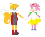  absurd_res anthro archie_comics blue_eyes boots canid canine clothing darkbolt dress duo eulipotyphlan female footwear fox fur gloves green_eyes handwear hedgehog hi_res jumpsuit male mammal miles_(anti-tails) multi_tail pink_body pink_fur rosy_the_rascal_(archie) sega sonic_the_hedgehog_(archie) sonic_the_hedgehog_(comics) sonic_the_hedgehog_(series) yellow_body yellow_fur 