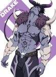  2021 abs demon demon_humanoid drake_(ignitioncrisis) grey_body grey_skin hi_res horn horned_humanoid humanoid humanoid_pointy_ears ignitioncrisis male muscular muscular_humanoid muscular_male nipples not_furry pecs solo spade_tail tailed_humanoid 