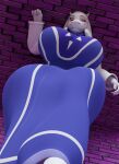  3d_(artwork) absurd_res anthro big_breasts boss_monster bovid breasts caprine clothed clothing digital_media_(artwork) female goat growth hi_res huge_breasts looking_at_viewer macro mammal mature_anthro mature_female mikesmike size_difference solo thick_thighs toriel undertale undertale_(series) video_games 