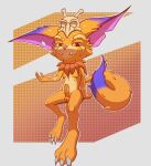  absurd_res anthro balls butt erection fur genitals gnar_(lol) hi_res league_of_legends male mammal manekomon orange_body orange_fur orange_tail penis presenting riot_games smile solo video_games yordle 