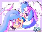  absurd_res aero_(dragon) anal anal_penetration animal_genitalia anthro anus balls big_butt blush butt collaboration digital_media_(artwork) double_penetration dragon erection feral fluffy fur genitals group group_sex hi_res knot legendary_pok&eacute;mon male male/male male_penetrated male_penetrating male_penetrating_male mandaryn mew nintendo noodletheartist paws penetration penis pok&eacute;mon pok&eacute;mon_(species) quilava scarf sex simple_background smile synge syngie_(artist) threesome trio video_games wings 