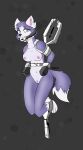  anthro bdsm bondage bound breasts canid canine canis domestic_dog everest_(paw_patrol) female gag genitals hi_res husky mammal nordic_sled_dog oxytoto paw_patrol pussy solo spitz 