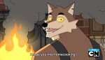  canid canine canis cartoon_network cooking fire ixkouu male mammal solo wolf 