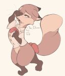  2022 ambiguous_gender anthro bottomless canid canine clothed clothing dated digital_media_(artwork) fox hi_res leg_markings mammal markings open_mouth simple_background socks_(marking) solo standing tohupo tongue whiskers white_background 