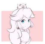  1girl artist_name blue_eyes chocomiru closed_mouth crown dress earrings eyebrows_visible_through_hair jewelry long_hair looking_at_viewer lowres mario_(series) princess_peach sketch smile solo super_smash_bros. tiara unfinished 