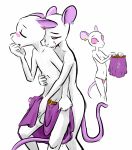  2017 albino anthro bodily_fluids bottomwear clothed clothing cum cum_on_clothing ear_piercing female fur genital_fluids group handjob intraspecies male male/male mammal mouse murid murine nude panties penile piercing pink_clothing pink_eyes pink_panties pink_underwear rodent sex skirt topless topless_anthro topless_female topless_male toxoglossa trio underwear white_body white_fur 