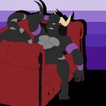  1:1 absurd_res anthro convenient_censorship dragon furniture grin hi_res horn long_tail lying male mr.brapion nude scales simple_background smile sofa solo 