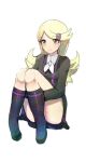  1girl ace_trainer_(pokemon) blush breasts byte_(grunty-hag1) closed_mouth full_body hair_ornament long_hair looking_at_viewer pokemon pokemon_(game) pokemon_xy simple_background skirt smile solo white_background 