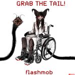  1:1 anthro big_tail disability domestic_cat felid feline felis jeffusherb male mammal open_mouth pixel playing solo teeth wheelchair 