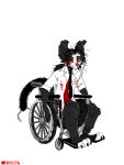  + animated anthro digital_media_(artwork) doctor jeffusherb male necktie pixel_(artwork) pixel_animation solo wheelchair white_robe 