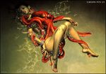  barefoot beach bestiality feet nude octopus original rape realistic sand solo sorayama_hajime tentacles water 