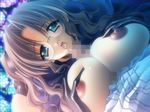  1girl breasts carnelian censored game_cg glasses hetero large_breasts mosaic_censoring paizuri penis pov ritsuko_(yamibou) solo_focus yami_to_boushi_to_hon_no_tabibito 