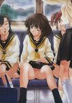  character_request herikawa_koishi multiple_girls no_panties onegai_teacher pussy school_uniform third-party_edit 