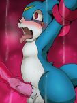  bandai_namco digimon digimon_(species) dragon hi_res male questionable_consent restrained scalie solo tentacle_fellatio tentacle_sex tentacles tongue tongue_out veemon winick-lim 