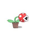  atamonica commentary english_commentary flower_pot highres leaf mario_(series) no_eyes no_humans piranha_plant plant pogchamp potted_plant simple_background solo white_background 
