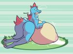  anthro big_breasts big_butt bodily_fluids breast_expansion breast_squish breasts butt expansion female feraligatr hi_res huge_breasts huge_butt hyper hyper_breasts lactating milk nintendo nipples nokamiwd nude pok&eacute;mon pok&eacute;mon_(species) simple_background solo squish thick_thighs video_games wide_hips 