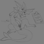  after_transformation animal_genitalia animal_penis anus bottle cetacean_penis chubby_feral chubby_male claws clipboard eeveelution english_text erection feral fin finger_claws gaping gaping_anus genital_slit genitals hi_res kuruk_(character) line_art lying nintendo on_back pawpads penis pok&eacute;mon pok&eacute;mon_(species) presenting slightly_chubby slit spill spilled_liquid spread_legs spreading srcook tail_fin tapering_penis text toe_claws tongue tongue_out transformation vaporeon video_games 