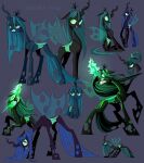  absurd_res arthropod black_body changeling crown female feral friendship_is_magic green_eyes hair hasbro hi_res horn long_hair magic my_little_pony notched_wings open_mouth queen_chrysalis_(mlp) sharp_teeth signature syrupyyy teeth wings 