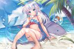 absurdres feet gawr_gura highres hololive hololive_english legs lydia601304 ocean swimsuit virtual_youtuber 