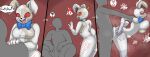  &lt;3 2022 abdominal_bulge absurd_res ambiguous_penetration animate_inanimate anthro blush bodily_fluids bouncing_breasts bow_tie breasts doll duo english_text enigi09 featureless_face female five_nights_at_freddy&#039;s five_nights_at_freddy&#039;s:_security_breach from_behind_position hi_res lagomorph leporid living_doll male male/female mammal penetration rabbit red_eyes scottgames sex speech_bubble sweat text tongue tongue_out vanny_(fnaf) video_games 