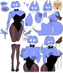  anthro big_breasts blue_heart bodily_fluids breasts cum dialogue discord_(app) duo ejaculation female genital_fluids groping_breasts hi_res idolomantises male male/female 