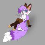  anthro bodily_fluids breasts butt canid canine cassiuskitsune digital_media_(artwork) fallenfoxie female fur genital_fluids genitals hair hi_res looking_at_viewer mammal nipples nude pussy simple_background smile solo 